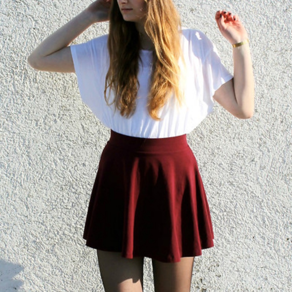 Maroon Skater Skirt